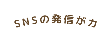 SNSの発信がカ